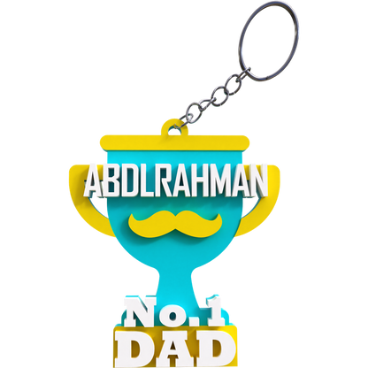 No.1 Dad Cup Keychain