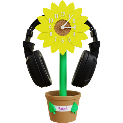 BloomTime Headphone & Clock Stand