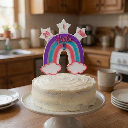 Rainbow Cake Topper