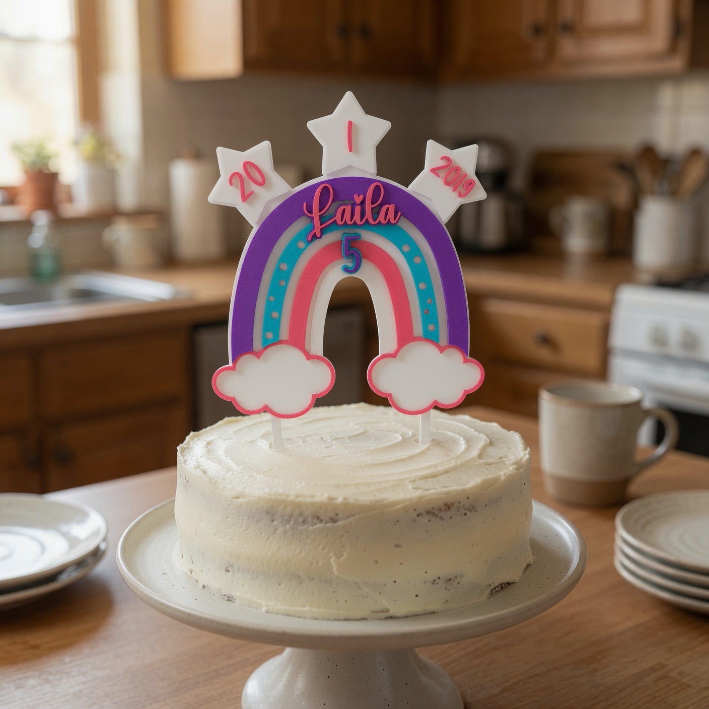 Rainbow Cake Topper