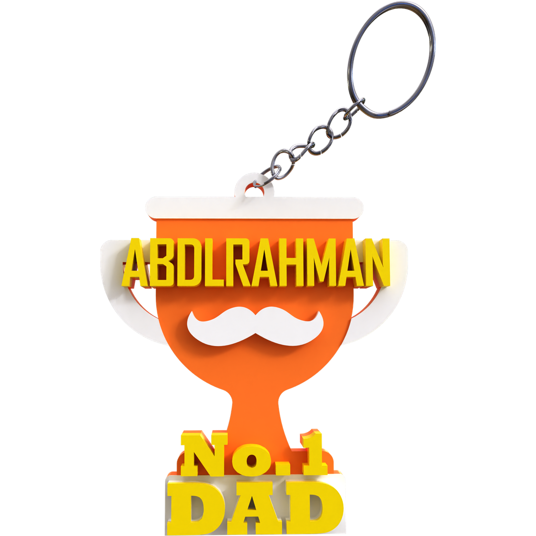 No.1 Dad Cup Keychain