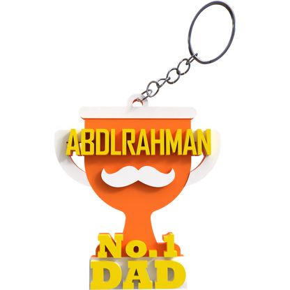 No.1 Dad Cup Keychain