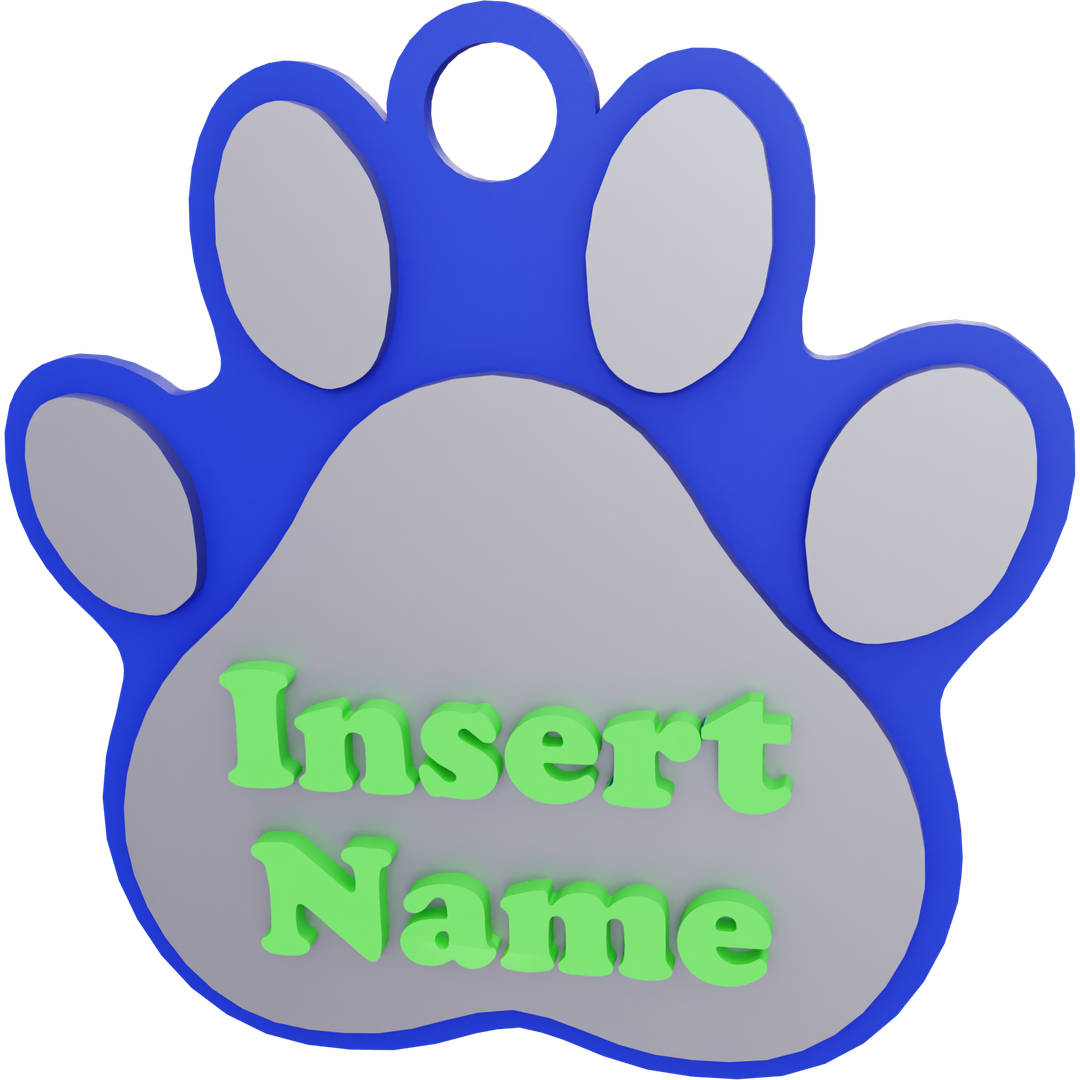 Paw Name Tag