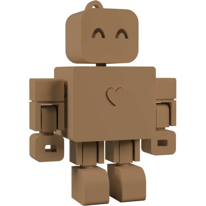 I <3 WandDo Robot Keychain