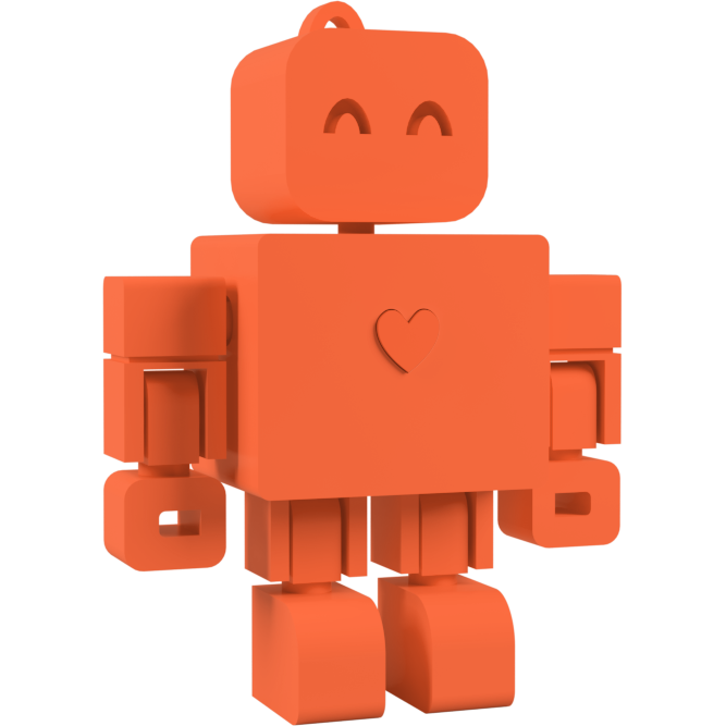 I <3 WandDo Robot Keychain