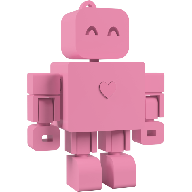 I <3 WandDo Robot Keychain