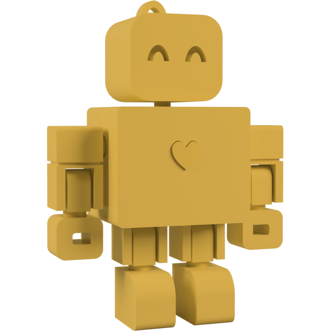 I <3 WandDo Robot Keychain
