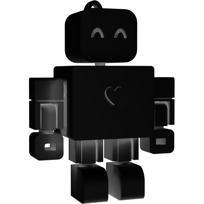 I <3 WandDo Robot Keychain