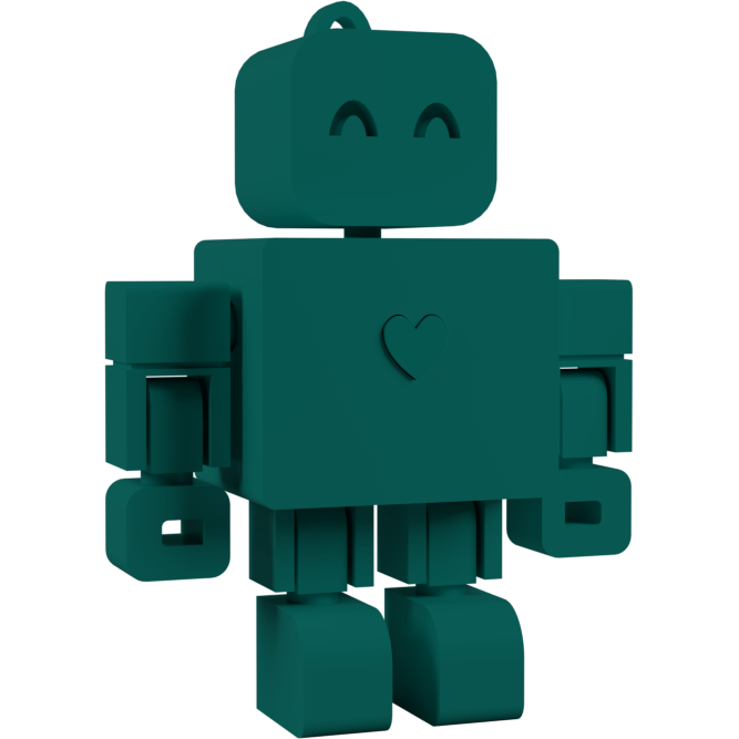 I <3 WandDo Robot Keychain