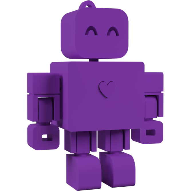 I <3 WandDo Robot Keychain