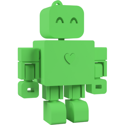 I <3 WandDo Robot Keychain