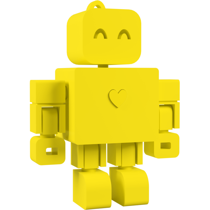 I <3 WandDo Robot Keychain