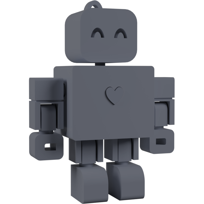 I <3 WandDo Robot Keychain