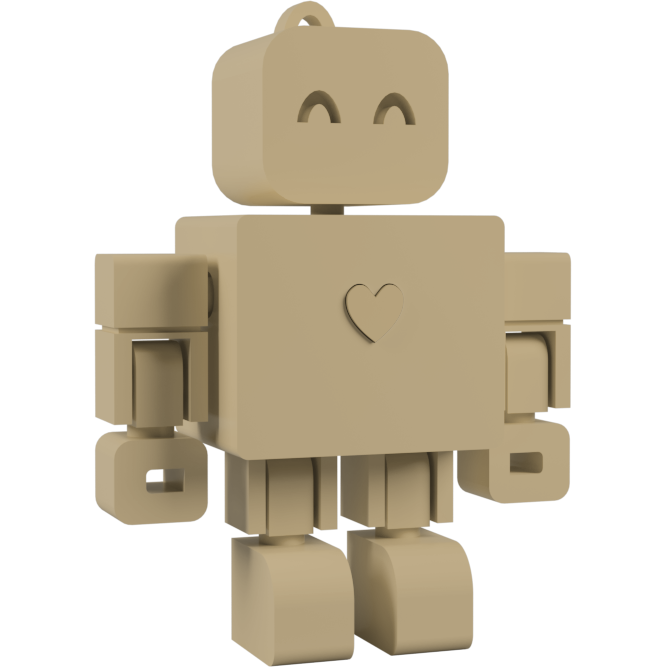 I <3 WandDo Robot Keychain