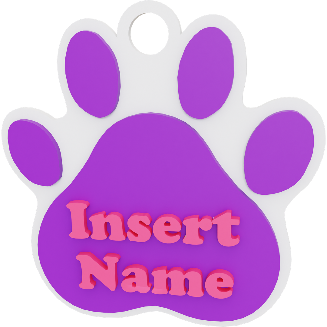 Paw Name Tag