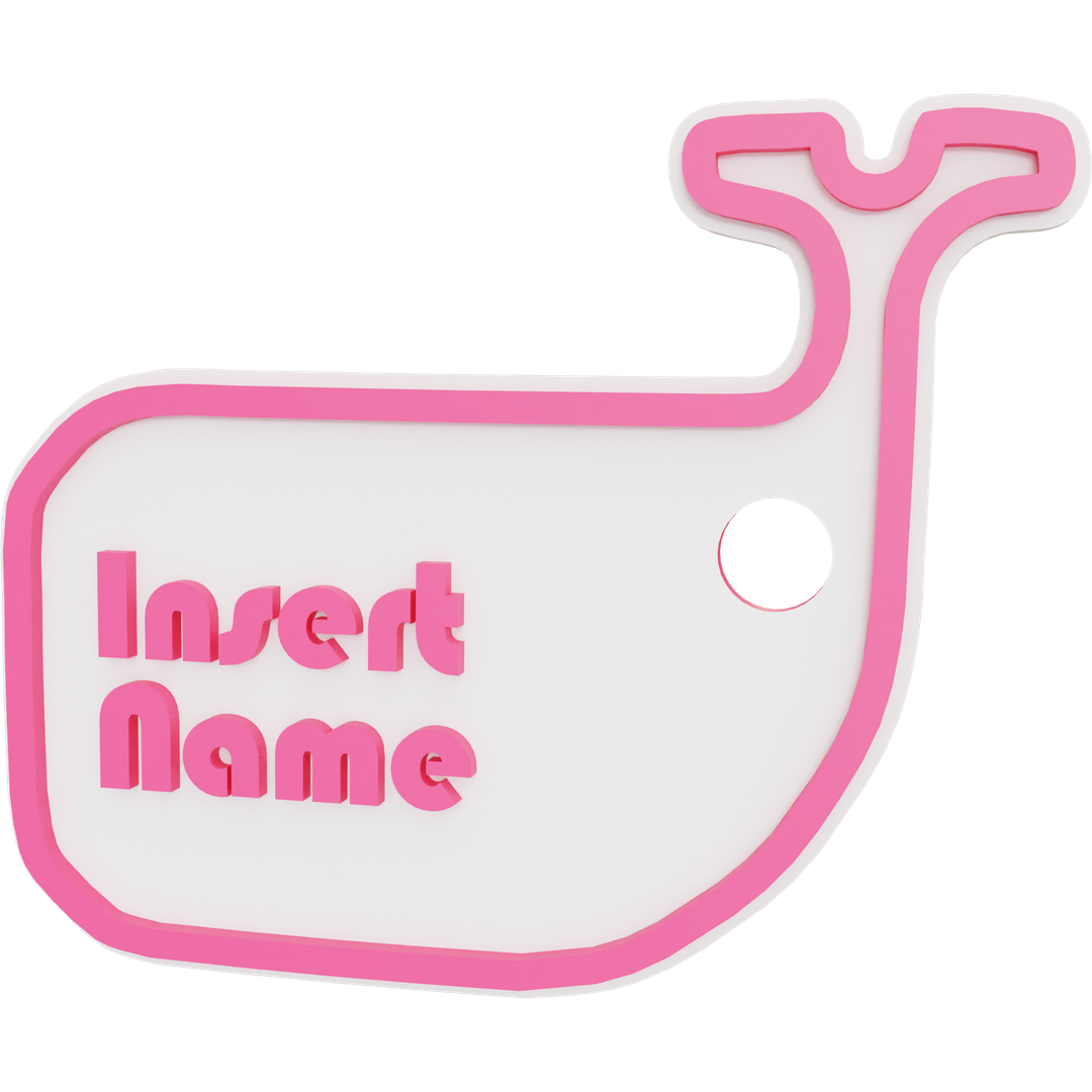 Whale Name Tag