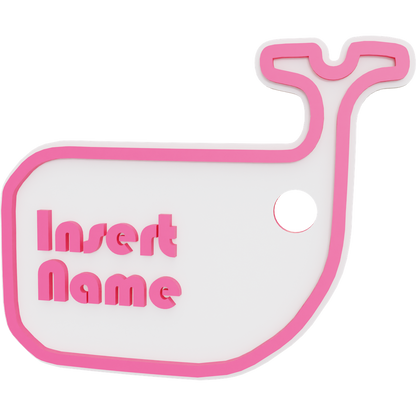Whale Name Tag
