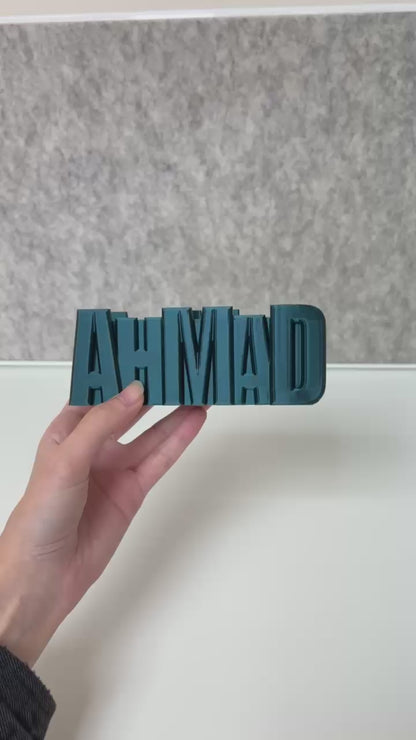 Limited Edition 3D Desk Name Tag Pen Holder