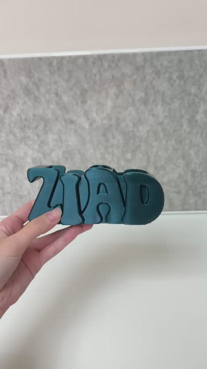 Limited Edition 3D Desk Name Tag Pen Holder