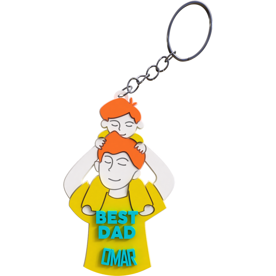 Dad & Son Keychain