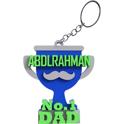 No.1 Dad Cup Keychain