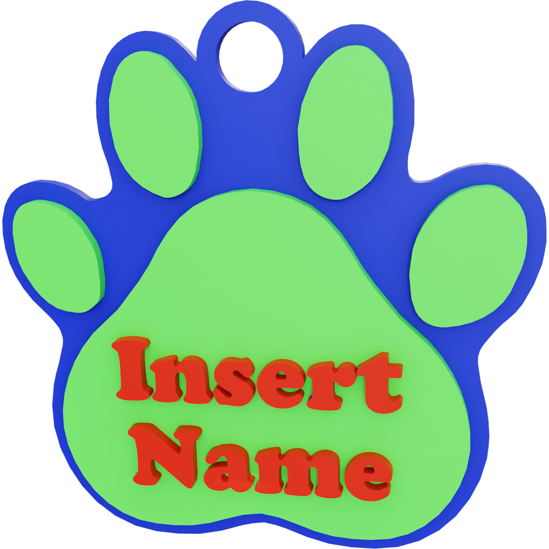 Paw Name Tag