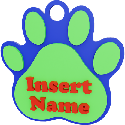 Paw Name Tag