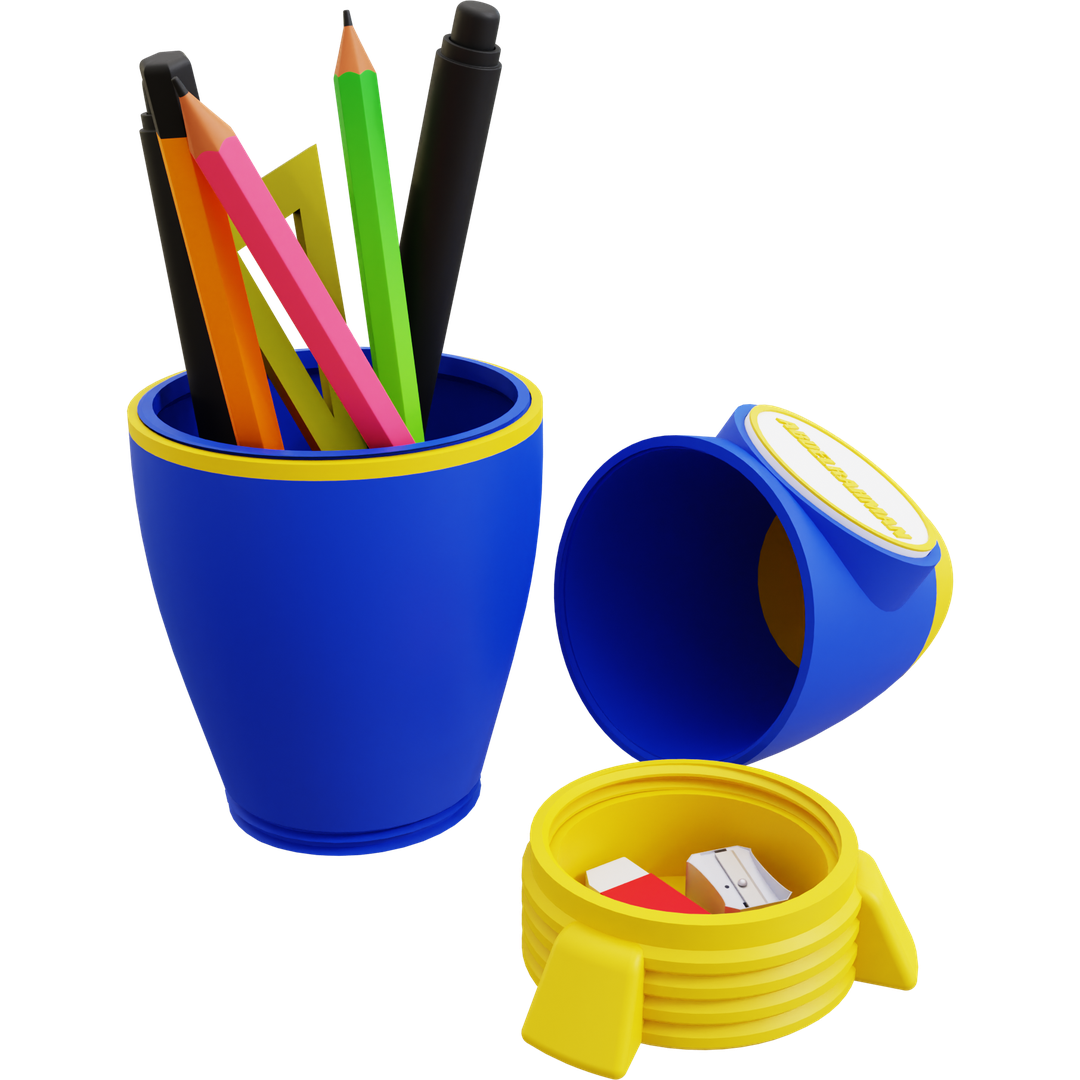 2-in-1 Rocket Pencil Case
