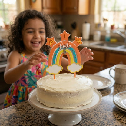 Rainbow Cake Topper lifestyle photo