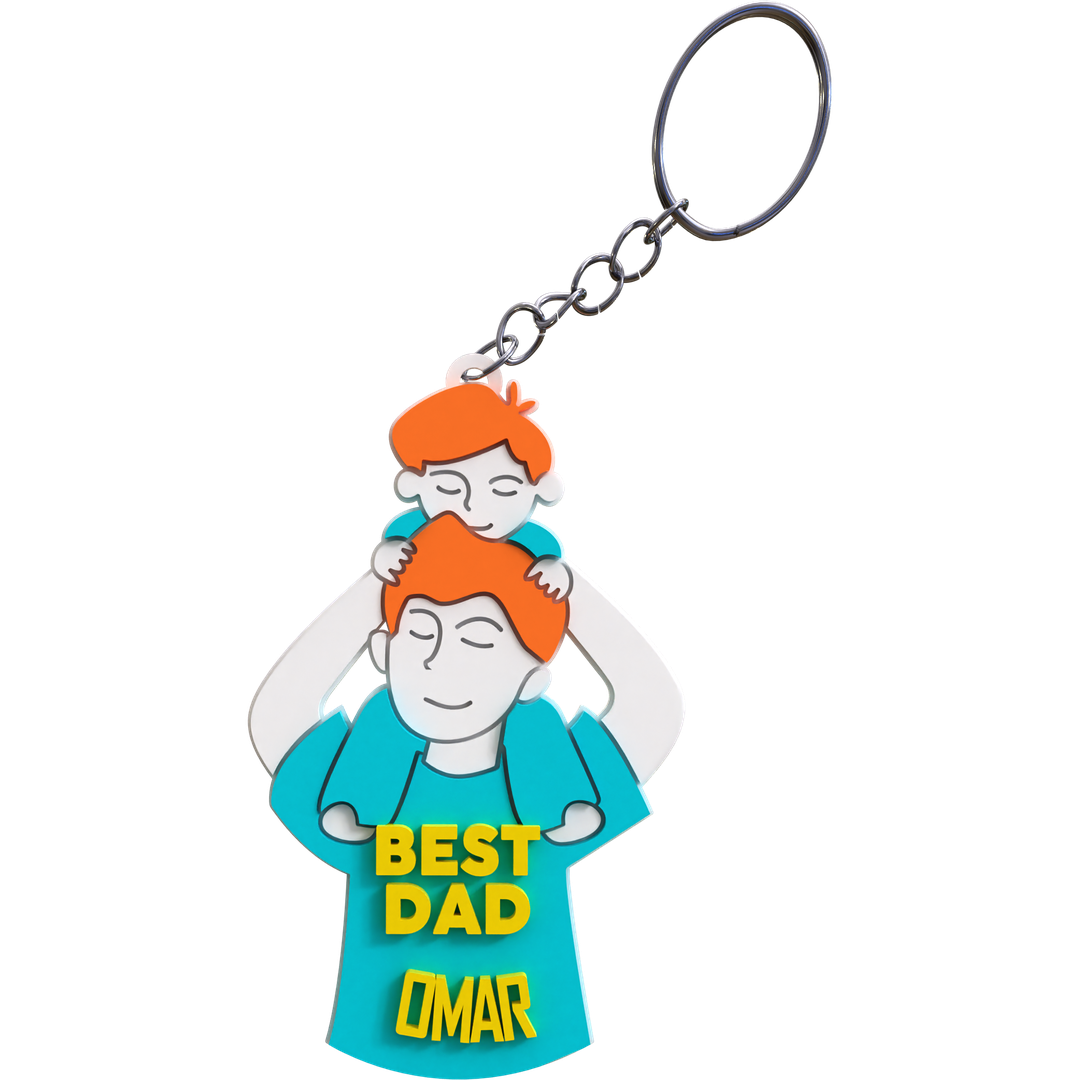 Dad & Son Keychain