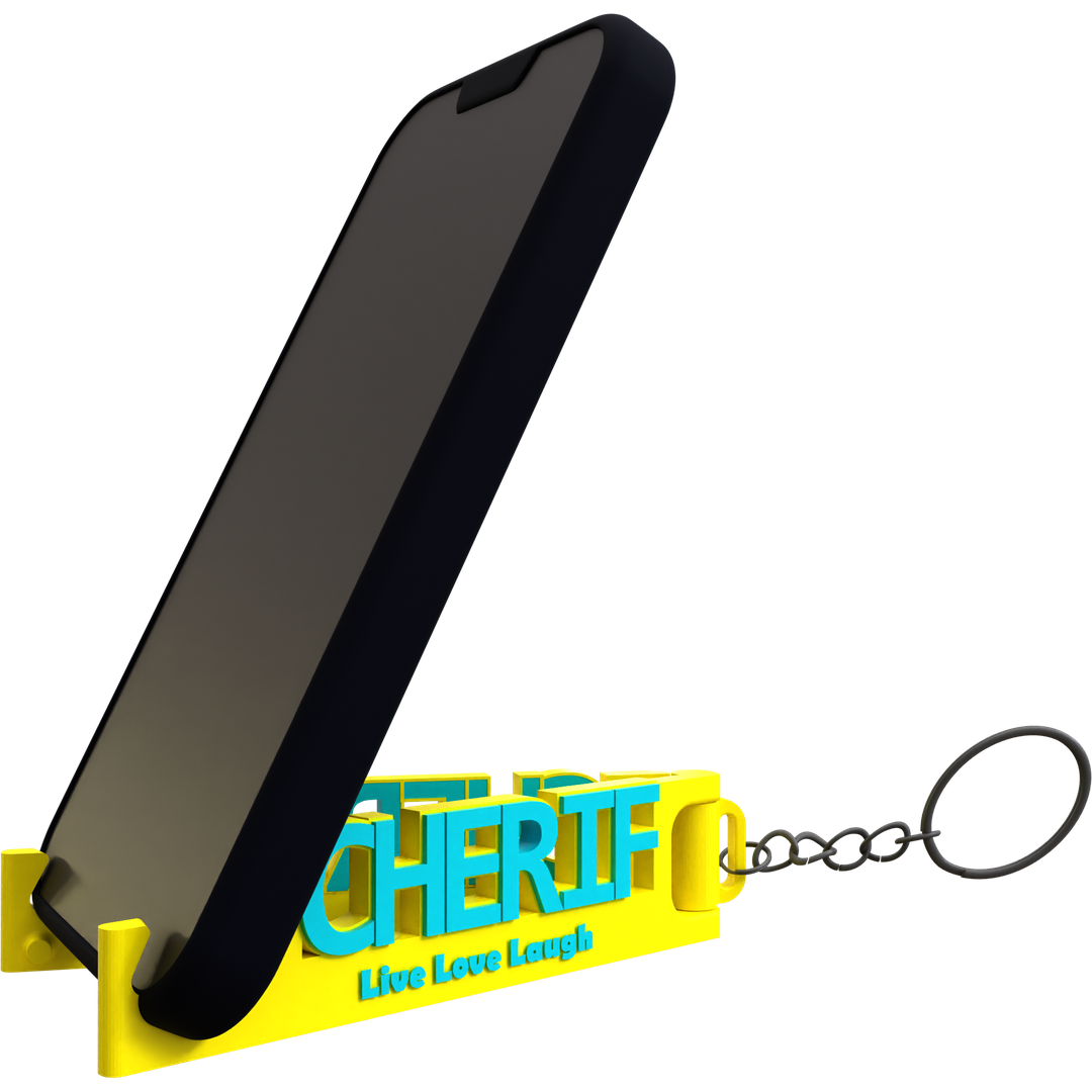 MemoStand Keychain for Large Names - Thick Phones